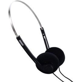 GANPUB Retro On-Ear Headphones,Wired Stereo Headphones,Walkman Headphone,Lightweight Portable Headphone with Adjustable Headband On-Ear Headphones and Earbuds Earbuds and Accessories (Black)