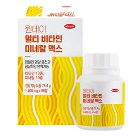 Hanmi Health Science One Day Multi Vitamin Mineral Max 78.4g, 56 tablets, 1 piece / 한미헬스 사이언스 원데이 멀티 비타민 미네랄 맥스 78.4g, 56정, 1개