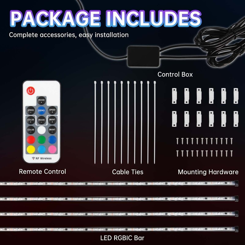 KEEPDSGN For Dodge Charger Challenger Dreamcolor LED Underglow Lights Strip