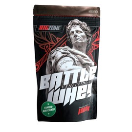 BIG ZONE high quality sportsnutrition Big Zone BATTLE WHEY | Whey Protein Concentrate Eiweiss | Lecker Qualit?t Made in Germany | 1000g 1KG Pulver (Vanille Macchiato)
