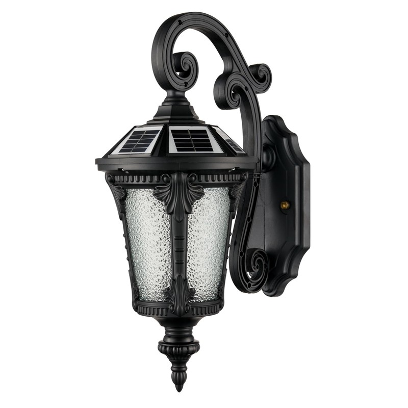 HOLKIRT Solar LED Wall Light Outdoor, Dimmable Waterproof LED Wall