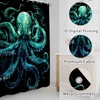 Octopus Shower Curtain Green Octopus Tentacles Ocean Vintage Sea Wildlife