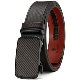 DOOPAI Mens Belts Leather Belts for Men Ratchet Belts With Easier Slide Buckley Belt 1 3/8" Trim to Fit