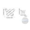 MACGIKMIRO 3 Pcs Butterfly Acrylic Wall Stickers Removable Adhesive Wall
