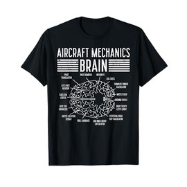 Aircraft Mechanics Brain Fun Airplane Maintenance Men Women T-Shirt