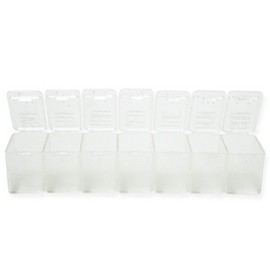 Pretty Square Pill Box (7 Compartments) 130x25x25mm 6ea