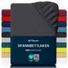Flowen Fitted Sheet 180 x 200 cm Microfibre Fitted Sheet