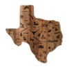 Texas Shaped Cutting Board, Laser Engraved Wood (Acacia)