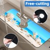 Tropical Beach Seashells Kitchen Sink Splash Guard Absorbent Fast Drying