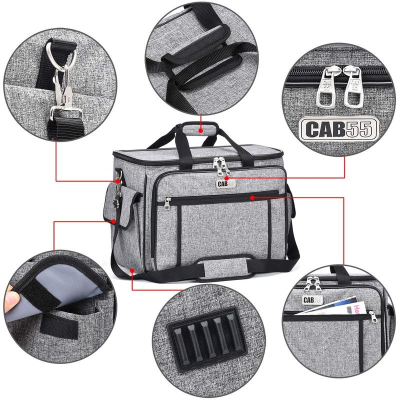 CAB55 Rolling Sewing Machine Case, Detachable Rolling Sewing Machine Carrying