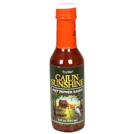TryMe Cajun Sunshine Hot Pepper Sauce, 5 OZ Bottles(Pack of 12)