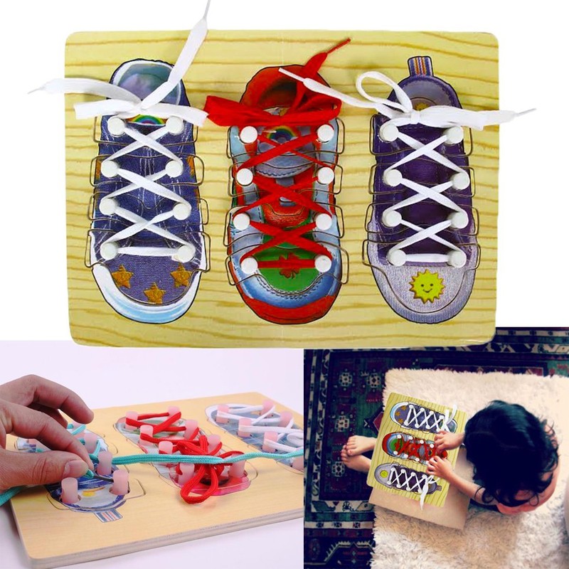 LSTK Laces Toy Threading Game Educational Toy Gift For Children
