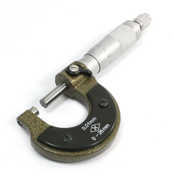 uxcell Measuring Tool 0-25mm 0.01mm Metric Gauge Outside Micrometer Caliper