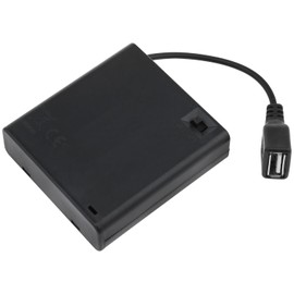 Lovelysp 4AA USB Cell Box USB Female Socket Battery case USB Battery case with Switch（4pieces）-1pcs