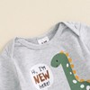 MAHUAOYIXI Newborn Baby Boys Outfits Long Sleeve Dinosaur Print Romper