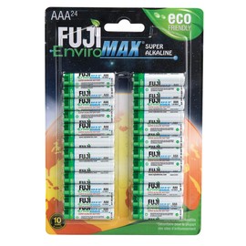 Fuji Enviromax 4400BP24 EnviroMax AAA Super Alkaline Batteries (24 Pack), White, One Size Fits All