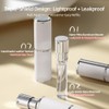 Cryslora Parfümzerstäuber, Rotationspresse Leder Nachfüllbare Parfümflasche, High-End-tragbare Spenderflasche für Geschenk