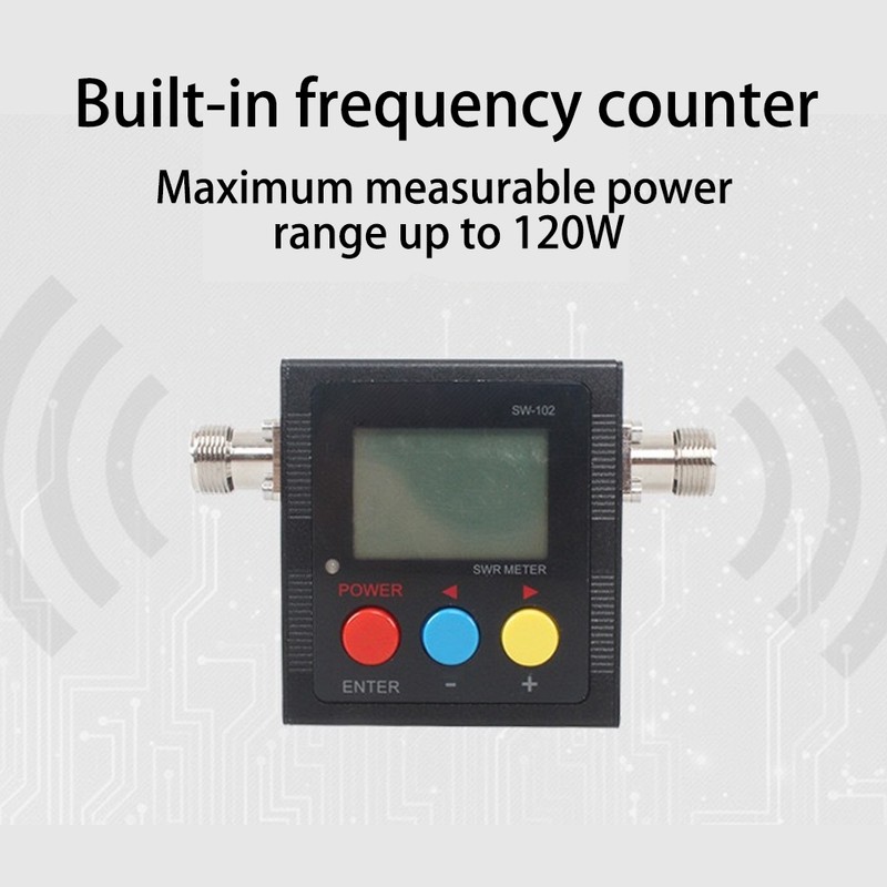 SW102 Metal Portable UV Double Digital Display Antenna Frequency Tester
