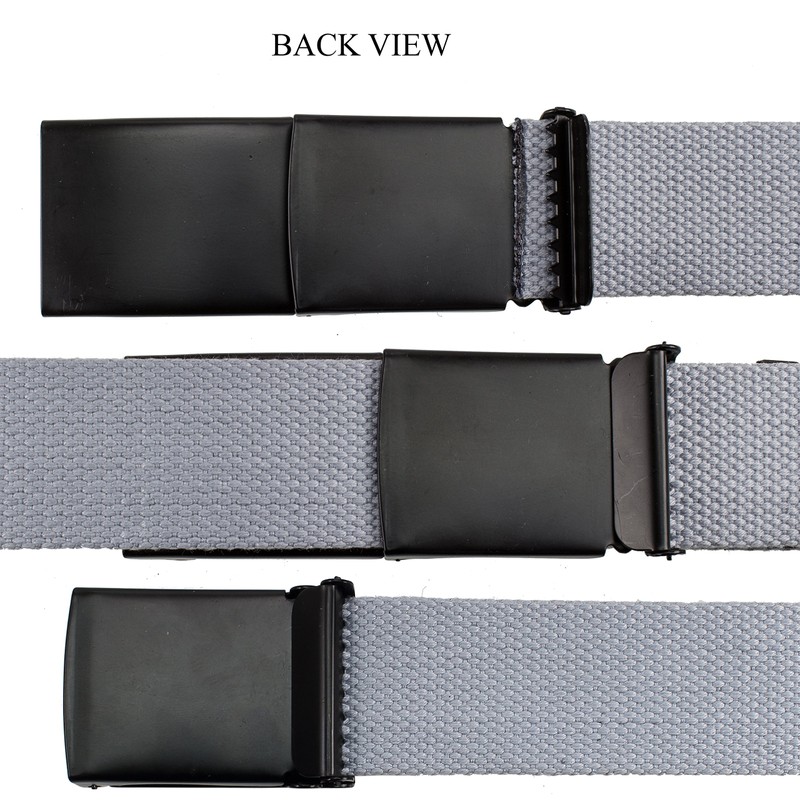 Gelante Fully Adjustable Canvas Web Belt with Black Flip Top