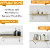 EZYDECOR Shelf Brackets Gold Brackets for Shelves 300mm/12 Inch Triangle