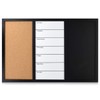 Navaris Combination Board Cork/Whiteboard/Chalkboard - 24 x 36 inches Combo