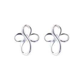 Unbranded Infinity Cross Studs, Minimalist & Dainty Cross Earrings, .925 Sterling Silver