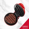 Holstein Housewares Personal Non-Stick Heart Waffle Maker, Red - 4-inch