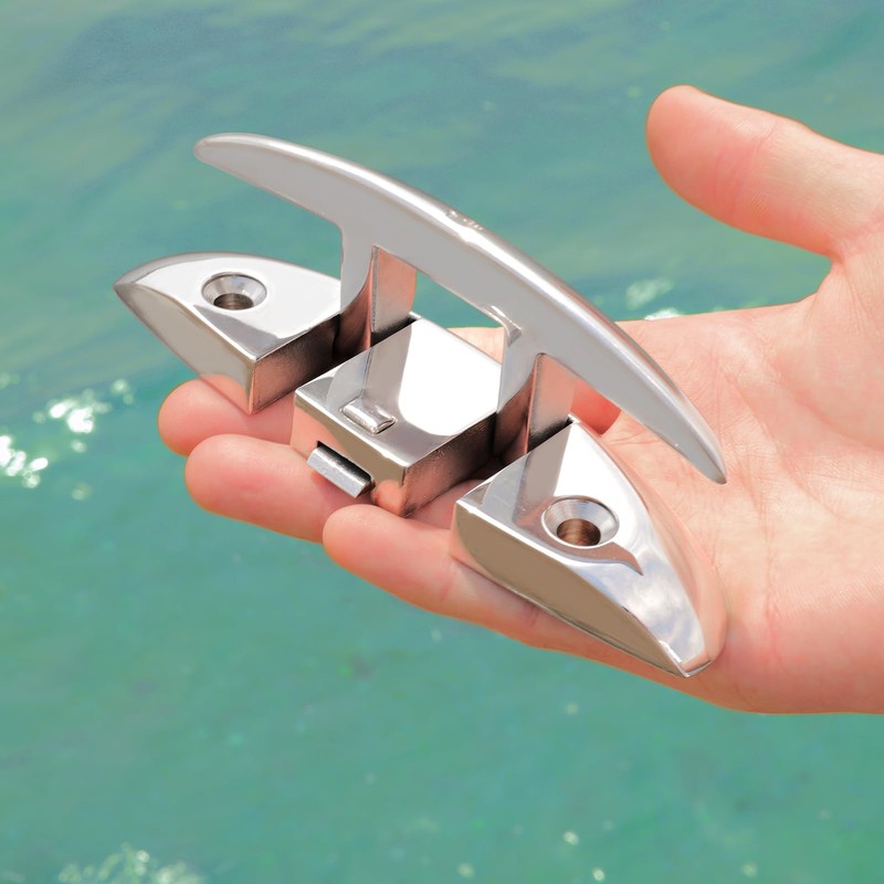 6 Inch Boat Folding Cleat, 316L Stainless Steel Flip-Up Dock
