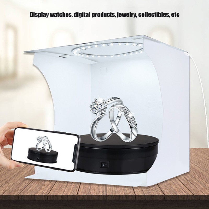 Rotating Display Stand 360° Motorized 5.9in Diameter 6.6lb Load Adjustable