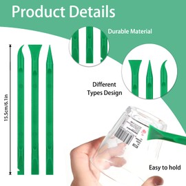 Pack of 10 Plastic Scrapers, Carbon Fibre Plastic Cleaning Scraper for Tight Spaces, Crevices, Most Surfaces, Perfect for Removing Stickers, Dirt, Labels, Oil Stains (Green)