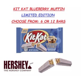 KitKat KIT KAT Blueberry Muffin Flavored Crème, Crisp Wafers, 1.5-Ounce Bars (6 or 12) - 6 Bars