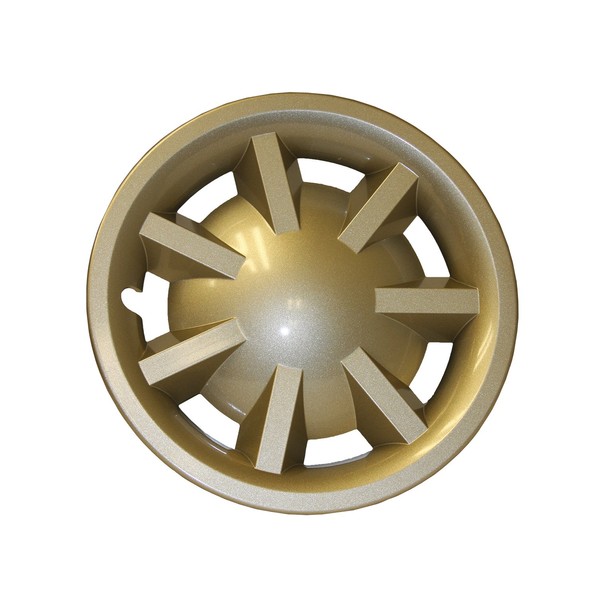 EZGO Metallic Gold Hubcap Assembly for RXV without Logo, 8-Feet