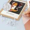HXMJIED 50pcs Clear Push Pins, Flat Head Push Pins, Plastic