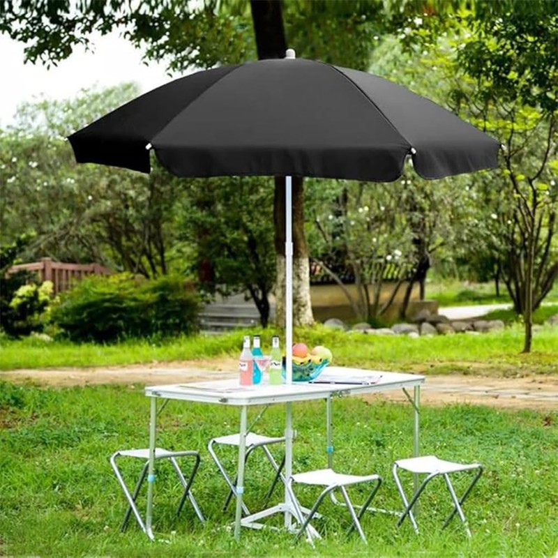 AMMSUN 6FT Portable Outdoor Picnic Beach Umbrella with Tilt Function,