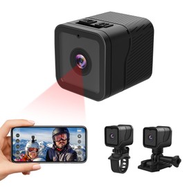 ZHTNC Action Camera, WIFI, AP Mode, Wearable Camera, Accessories Included, Mini Camera, Waterproof, HD Image Quality, Small Video Camera, Sports DV Camera, Easy Video and Image Recording, Long Time