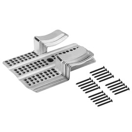 10pcs Drywall Fastener Clips, Stainless Steel Drywall Repair Clips with 20pcs Screws Fits 1/2" and 5/8" Panels, Stainless Steel Wall Patch Clips for Damaged Walls Repairing (Silver)