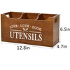 Karisky Kitchen Utensil Holder with Drainage Bottom, Large 3 Compartments