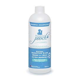 Pampered Pooch Dog Shampoo for Sensitive Skin Non Irritating Extra Sensitive Care Mild Formulation Cleans and Conditions, pH Balanced and Effective on Pets with Allergies, Paraben Free, Great for Dogs, Cats and Other Furry Pets
