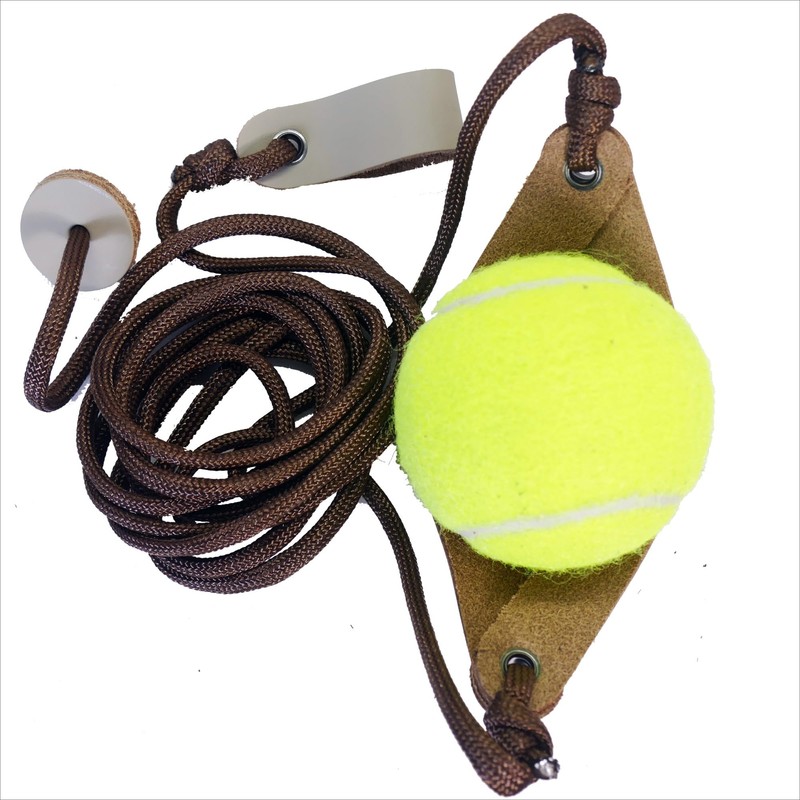 Old-Fashioned Slingshot Rock Sling Tennis Ball Thrower Shepherds Sling (1pack)