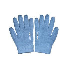 PURECODE Moisturizing Gel Gloves for Men and Women - Dry Skin, Dry Hands, Dry cuticles, Eczema, Cracked Skin and Rough and Bumpy Skin L-XL (Denim)