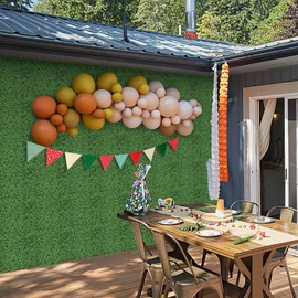 Byroce 20”x20” Grass Wall Panels, Artificial Greenery Backdrop, Anti-UV High-Density Hedge Plants, Privacy Screen & Ins Style Decoration for Party, Wedding, Home & Shops (12, Boxwood)