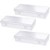 COMNICO 3 Pcs Storage Containers, Small Plastic Mini Clear Bead