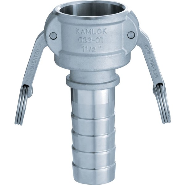 TOYOX Camlock Coupler Hose Shank CT 633-CT-1-1/2-SST for Plant Plumbing
