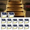 JSOT 12 Pack Solar Lights Outdoor Waterproof for Stairs Decor,
