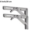 2-Pack 8 Inch Folding Shelf Brackets, Metal Wall Mounted Locking