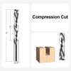 SpeTool Router Bits 1/2 Inch Shank Spiral Router Bit Up&Down