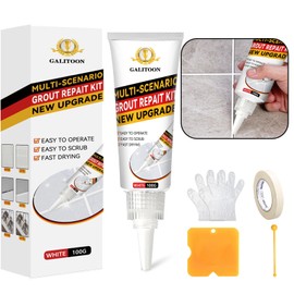 Tile Grout Repair Kit, 1 Pack Grout Filler, Fast Drying Tiles Sealer Bathroom Shower Kitchen Floor, Restore and Renew Joints Line, Gaps, Replace Grouts Pen (White, 100G)