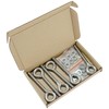 6 Pieces Closed Eye Bolts with Long Handles – Heavy-Duty