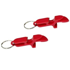 2Pcs Red Can Opener Multi-Function Portable Beer Bottle Opener Keychain Shotgun Tool Aluminum Beer Bar Practical Gift Accessory