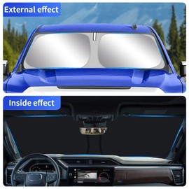 YEGZA Car Sun Shade for 2019-2024 GMC Sierra 1500 2500 3500 2500HD 3500HD Pickup Truck Auto Interior Accessories Foldable Sunshade Windshield Visor Cooler Protector Front Windows Cover Shield